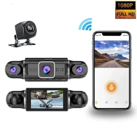 Coupon 4 Channel 3-Inch IPS HD Dash Cam Night Vision Quad-Recording 1080P GPS Driving Recorder WiFi Connect Accident Recording Lock