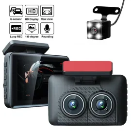 Coupon 4 Inch 2 or 3 Lens Car Driving Recorder Dash Cam HD 1080P Night Vision Enhanced Video Recording Car Recorder DVR