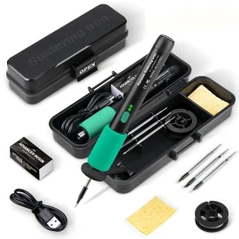 Coupon Adjustable USB Rechargeable Soldering Iron Kit with Three Tips for Home Appliance Repair Jewelry Making and DIY Projects Non slip Grip and Storage Box
