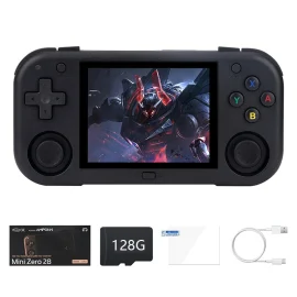 Coupon AMPOWN MINI ZERO 28 128G 11256+ Games Retro Handheld Gaming Console 2.8 Inch IPS Android System 30+ Emulators 2900mAh Lightweight Portable Pocket Video Game Console