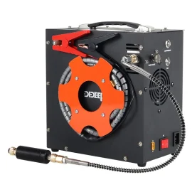 Coupon DIDEEP 4500psi or 300bar DC12V or AC110 220V Automatic Air Compressor Convenient High Pressure Compressor For Double Cylinders Car Battery Auto Stop Diving Equipment Electric Air Inflator Pump