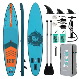 Coupon FunWater 385X85X15CM Inflatable Stand Up Paddle Board Surfboard Complete Paddleboard Accessories Adjustable Paddle,Pump,ISUP Travel Backpack,Leash,Waterproof Bag,Adult Paddle Board SUPFW41A,SUPFW41B