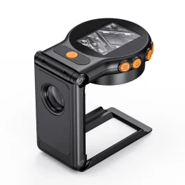 Coupon Handheld Digital Microscope 500X Magnification Foldable 2MP Camera 2 Inch IPS Screen 8 LED Adjustable Light Type C Port Rechargeable Battery Support PC Computer transfer