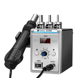 Coupon Hot Air Gun 858D BGA Rework Solder Station Heat Gun 220V 700W Hair Dryer For Soldering SMD SMT Welding Repair Tool