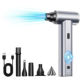 Coupon J01MAX Handheld Turbo Fan 160W 130000 RPM 2 in 1 Blowing & Suction 2000mAh Battery Portable Aluminum Alloy Fast Recharge