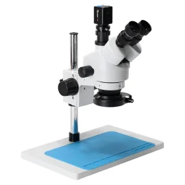 Coupon Mustool 7X 45X Binocular Stereo Microscope 4K Camera HDMI 144 LED Light for Phone Repair Soldering 16MP CMOS Sensor 100mm Working Distance