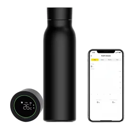 Coupon Tuya bluetooth Smart Thermos Bottle Water Cup 600ML LCD Temperature Display Water Consumption Record Work with Smart Life APP