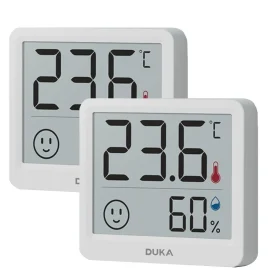 Coupon 2PCS Duka Atuman THmini Electronic Temperature and Humidity Meter High Precision Vertical Infant Room Thermometer Digital Meter for Home