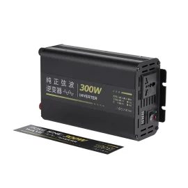 Coupon 300W 12V 24V 48V Pure Sine Wave Inverter Power Supply Aluminum Case High Efficiency Converter Rectifier Low Ripple Energy Saving