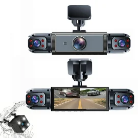 Coupon 4 Lens Car Dash Cam Front Back Left Right Driving Recorder DVR Motion Detection Loop Recording Night Vision Mobile App Wide Angle Camera With or Without Wiff