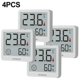 Coupon 4PCS Xiaomi Duka Atuman THmini Electronic Temperature and Humidity Meter High Precision Vertical Infant Room Thermometer Digital Meter for Home