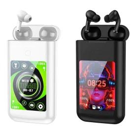 Coupon A98 Box bluetooth Earphone LED Screen Earbuds 2.8 inch Screen 8000mAh Battery Capacity Power Bank Flashlight Portable Multimedia Headphones