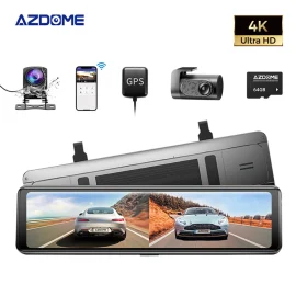 Coupon AZDOME 11.26 inch Touch Screen Rearview Mirror Driving Recorder Front And Rear Dashcam Dual Lens 4K Lens HD Wide Angle GPS