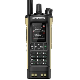 Coupon Baofeng DM 32UV 8W DMR Digital Analog Walkie Talkie 2.0 inch TFT GPS APRS 4000 Channels Type C NOAA VOXs Sand Color Two Way Radio