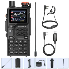 Coupon Baofeng UV K5 Pro 10W GPS Walkie Talkie Wireless Copy Frequency Type C DTMF Long Range Air Band Ham Two Way Radio for Camping