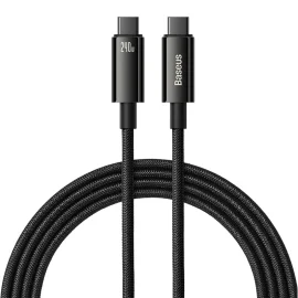 Coupon Baseus Tungsten Gold 240W Type-C to Type-C Cable PD3.1 Power Delivery Fast Charging Data Transmission Tinned Copper Core Line 1M/2M/3M Long for Huawei Mate50 for Samsung Galaxy S23 for Oppo Reno9 for Redmi K60