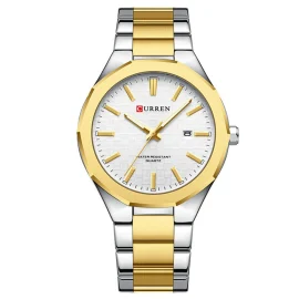 Coupon CURREN Men’s Luminous Quartz Watch Stainless Steel Strap Waterproof Calendar Business Casual Stylish Wristwatch