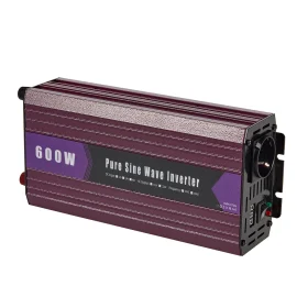 Coupon DC 12V 24V 48V to AC 110V 220V 600W Power Inverter Pure Sine Wave Inverter High Efficiency Low Current Overload Protection