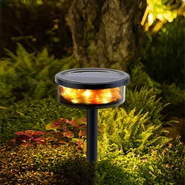 Coupon Elfeland LED Solar Lawn Lights with Built in 8m LED Light String Waterproof Outdoor Pathway Patio Backyard Villa Garden Decoration Light