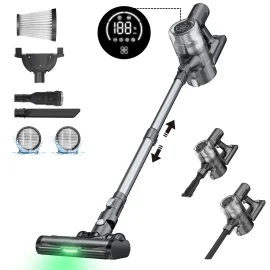 Coupon EU Direct Proscenic P13 Cordless Vacuum Cleaner,35Kpa Suction Stick Vacuum with LED Display,Vertect Light,Max 45mins Runtime,1.2L Dustbin,Deep Clean for Pet Hair,Hard Floor and Carpets