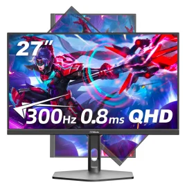Coupon FYHXele FY27QHR 27 Inch 2K 300Hz Gaming Monitor Matte 0.8ms IPS RGB 16 9 VESA 100+100mm Adjustable Speaker Integrated FreeSync Premium DP1.4 HDMI2.0 Computer Monitors