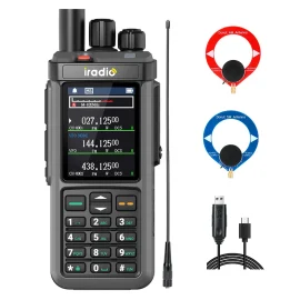Coupon Iradio UV 98 PLUS 10W Walkie Talkie Multi Band Radio 2.4 Inch Screen Cross Band Repeater 1024 Channels Type C Charging CB SSB HF FM SW MW LW Walkie Talkie