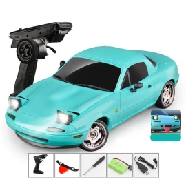 Coupon LDRC 1804 RTR 1/18 2.4G RWD RC Car Drift for Mazda MX-5 Gyro LED Light On-Road Full Proportional Racing Vehicles Models Toys