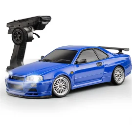 Coupon LDRC 1899/A99 RTR 1/18 2.4G RWD RC Car Drift GTR R34 Optional Gyro LED Light On-Road Full Proportional Alloy Body Shell Racing Vehicles Models Toys