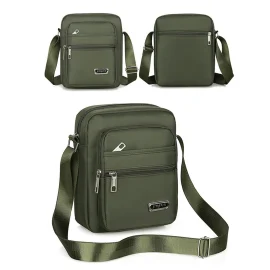 Coupon Men’s Portable Business Casual Crossbody Bag Multi-compartment Lightweight Waterproof Nylon Shoulder Bag for Travel Daily Use