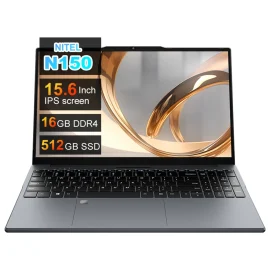 Coupon Ninkear N15 Air Laptop Intel Twin Lake N150 16GB DDR4 512GB SSD 15.6 Inch FHD IPS Screen Fingerprint Unlock Backlit Keyboard 46.2Wh Battery Narrow Bezel Notebook