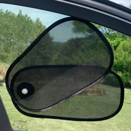 Coupon No Block View Car Side Window Sunshade Adjustable Foldable Heat Insulation Anti glare Side Window Shade