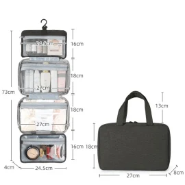 Coupon Portable Travel Foldable Waterproof Storage Toiletry Bag Wet Dry Separation Cosmetic Organizer Multifunctional Multi-Pocket Makeup Bag