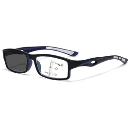 Coupon Progressive Multifocal Photochromic Reading Glasses for Men Women HD Anti-blue Light Near Far Eyeglasses