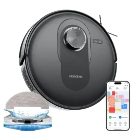 Coupon Proscenic Q8 Robot Vacuum and Mop Combo, 4200 Pa Suction, LiDAR Navigation, 200min Runtime, Automatic Self-Charging, APP Control, 350ml Dustbin, 250ml Water Tank, for Indoor Floor, Pet Hair, Carpet