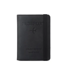 Coupon RFID Anti-theft Passport Holder PU Leather Flightticket ID Cards Protection Cover Multi-function Travel Money Clip