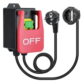 Coupon Safety Power Switch 220V 16A Large Paddle On Off Switch Emergency Stop Zero Voltage Switch Compatible with Router Tables Table Saws Drills Milling Machines Plug and Play Design