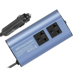 Coupon TATALIKEN Car Power Inverter 300/500W 12V to 110V / 220V 6 In 1 Multi Outlet Inverter Modified Sine Wave Car Power Converter EU/US Standard Sockets