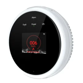 Coupon Tuya Wi Fi Gas Leak Detector Natural Gas LPG Alarm Heat Sensor TFT LCD Display Remote Monitoring Home Safety