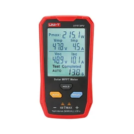 Coupon UNI T Solar MPPT Meter UT673PV 5~800W Solar Power Maximum Point Tracker MPPT Tester with Pmax Voc Isc Measurement Large LCD Display Over Voltage and Current Protection Ideal for PV Panel Testing and Maintenance