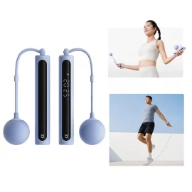 Coupon XIAOMI Mijia Smart Skipping Rope 2 LED Data Logging Adjustable Length Non slip Silicone Strip Large Ball Swinging Skipping Rope for Indoor Outdoor Training Fitness Sports