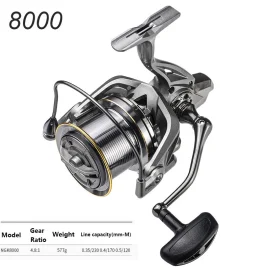 Coupon ZANLURE 8000-10000 Big Spinning Fishing Reel Drag 20KG Powerful Long Cast Rust-proof Seawater-proof Fishing Rod Reel Tools