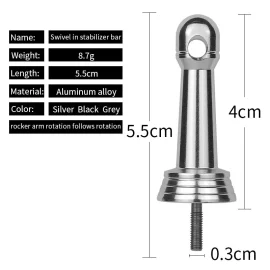 Coupon ZANLURE Aluminium Alloy Fishing Reel Balance Handle Stabilizer Lightweight Spinning Reel Stand Fishing Tool Replacement