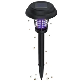 Coupon Elfeland Solar Powered Mosquito Killer Lawn Light Outdoor Zapper IP65 Waterproof UV Attraction and Electric Grid for Garden