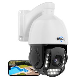 Coupon Hiseeu HD185 PZ 4K 8MP 30X Optical Zoom PTZ PoE Security Camera Color Night Vision Human Detection Two Way Audio IP66 Waterproof CCTV Home Surveillance Cameras