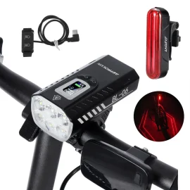 Coupon Astrolux BL06 3+3 LEDs 2000LM Bike Headlight Dual Distance Beam 10000mAh Phone Power Bank Bike Light USB Rechargeable LED Handlebar Flashlight for Electric Bike Electric Scooter MTB Bicycle