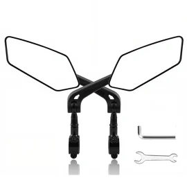 Coupon BENGGUO 1 Pair Bicycle Rearview Mirror 360° Rotation Anti-glare HD Wide Range Bike Handlebar Reflector Mirror for MTB Motorcycle E-bike