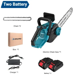 Coupon DRILLPRO 12-Inch Brushless Cordless Chainsaw 1200W Battery-Powered for Wood Cutting with LCD Screen Lightweight Portable Suitable for Makita Batteries – One Battery