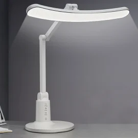 Coupon Elfeland Rechargeable LED Desk Lamp with 360 Adjustable Arm 4 Brightness Levels 3 Color Temperatures 45 Min Timer and Eye Protection
