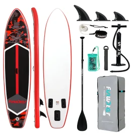 Coupon FunWater 350cm Inflatable Stand Up Paddle Board Surfboard Large Size For Many Skills Complete Paddleboard Accessories,Adjustable Paddle,Pump,ISUP Travel Backpack,Leash,Adult Paddle Board,SUPFW32A or SUPFW32C