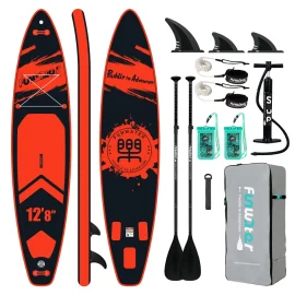 Coupon FunWater 385X85X15CM Inflatable Stand Up Paddle Board Surfboard Complete Paddleboard Accessories Adjustable Paddle,Pump,Travel Backpack,Leash,Waterproof Bag,Adult Paddle Board SUPFW39A,SUPFW39B,SUPFW39C